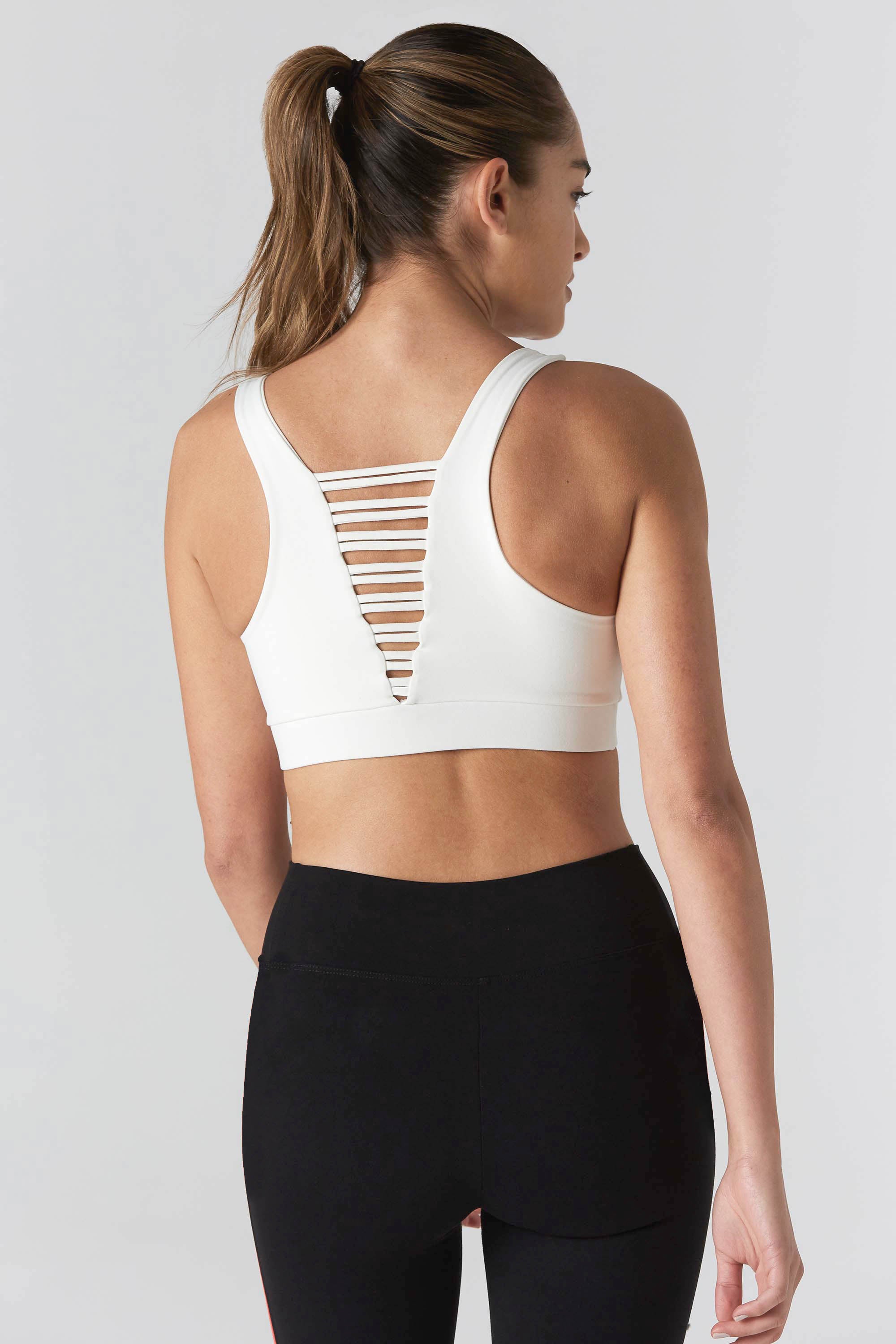 No Strings Attached Cream Sports Bra – 9two5fit